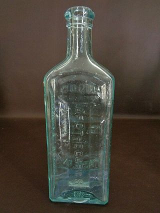 Vintage Hood ' s Sarsaparilla Aqua Glass Bottle (15C013) 3
