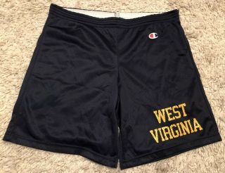 90s West Virginia Vintage Shorts Men S Mountaineers Football Champion Mesh Navy