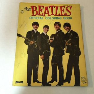 Vintage 1964 The Beatles Official Coloring Book Saalfield Publishing