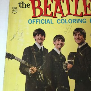 Vintage 1964 The Beatles Official Coloring Book Saalfield Publishing 3