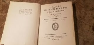 Giants in the Earth,  O.  E.  Rolvaag,  Hardcover,  1st Edition 1927 3