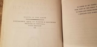 Giants in the Earth,  O.  E.  Rolvaag,  Hardcover,  1st Edition 1927 4
