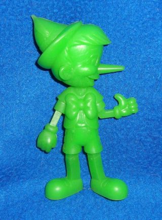 Marx Vintage Pinocchio Walt Disney Productions Plastic Figure In Green 6 "