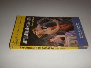 APPOINTMENT IN SAMARRA by JOHN O ' HARA,  Signet Book 766,  3rd,  1950,  Vintage PB 3