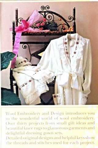 Wool Embroidery and Design,  Ribbon Embroidery 2 Hard Cover Vintage Craft Books 4