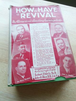 How To Have A Revival - Vintage Evangelist Book W/ Dj - 1946 Sword Of The Lord
