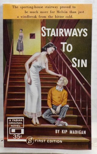 Stairways To Sin Fabian Book 1959 Kip Madigan Adult Sleaze