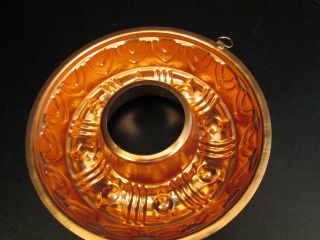 Vintage Copper Jello Mold,  8 ",  With Hanger