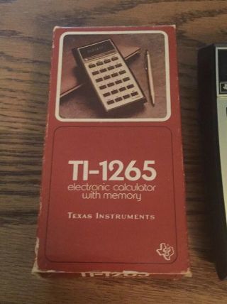 Vintage Texas Instruments Ti - 1265 Basic Pocket Handheld Calculator