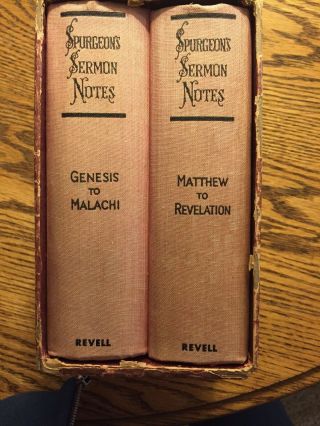 Spurgeon’s Sermon Notes 2 Volume Set Hardback Covers Entire Bible With Slipcase