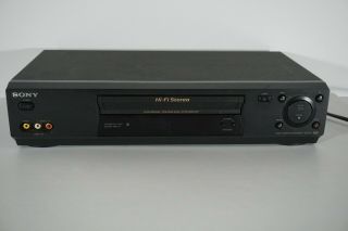 Sony Slv - N77 Vhs Vcr Hi - Fi Stereo Video Cassette Recorder (no Remote)
