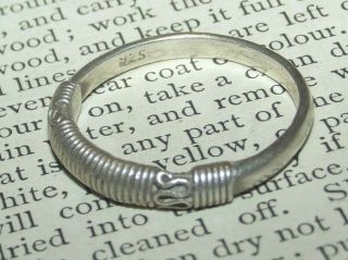 Lovely Sterling Silver Wrap Design Ring 925 Vintage To Modern (j346)
