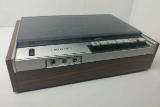 Sony Tc - 129 Stereo Cassette Corder Deck Vintage Wood Grain 70s Japan