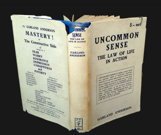 Anderson: Uncommon Sense - 1933 Uk 1st,  Signed & Inscribed By Author,  With Dj