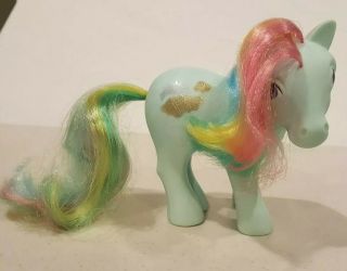 My Little Pony G1 Sunlight Hasbro 1983 Blue Earth Glitter Sun Clouds Mlp Vintage