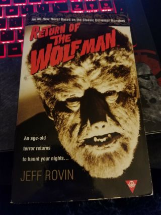 Return Of The Wolfman By Jeff Rovin - Universal Studios Monsters Book Lon Chaney