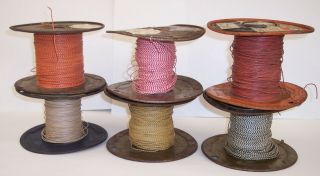60 Ft.  - VINTAGE - - 22 Ga.  WESTERN ELECTRIC SWITCHBOARD WIRE - IN 6 DIFFERENT COLORS 2
