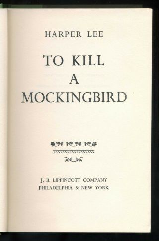 HARPER LEE To Kill a Mockingbird 1960 HB DW 23rd impression,  US edition 2