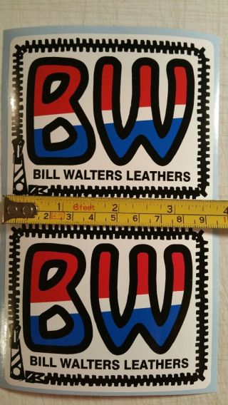 Vintage Bmx Sticker Decals Old School Bill Walters Leathers Set Of 2 Fox Jt