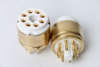 1pc Gold Plated Ecc31 6n7g To 6sn7 Cv181 B65 Ecc32 Ecc33 Tube Converter Adapter