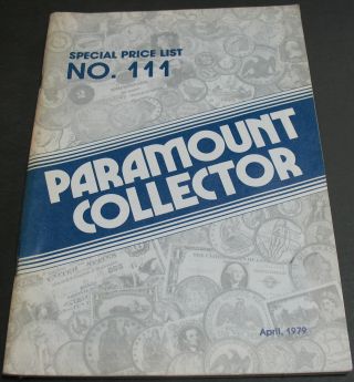 Vintage - Paramount Collector 111 1979 Featuring Lavere Redfield Dollars Ad,