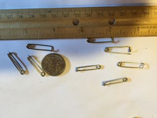72 Vtg Silver Plate 20 - 50s Pin Backs See Pic Nos C Clasp Great For Badges Etc