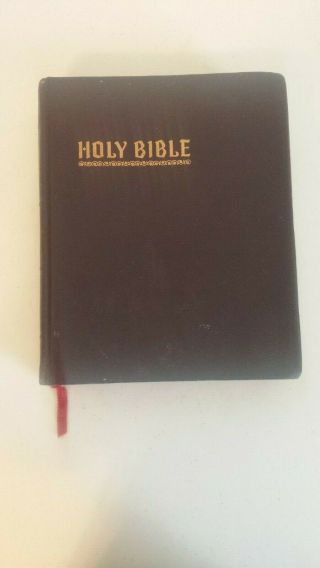 Large Standard Reference Bible Blue Ribbon Hertel 1955 Edition,  Vintage
