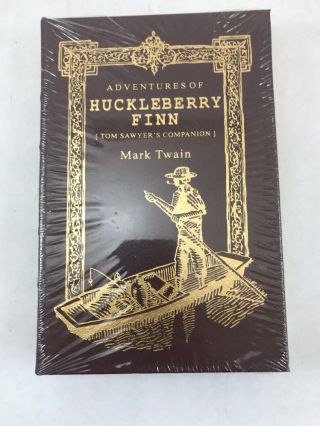 Mark Twain The Adventures Of Huckleberry Finn Hardcover Leatherbound Gilded Edge
