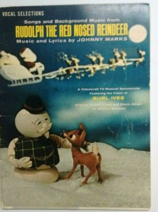 Vintage Rudolph The Red Nosed Reindeer 1964 Songbook 13 Songs