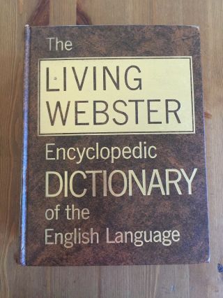 The Living Webster Encyclopedic Dictionary Of The English Language 1977 Hb Vntg