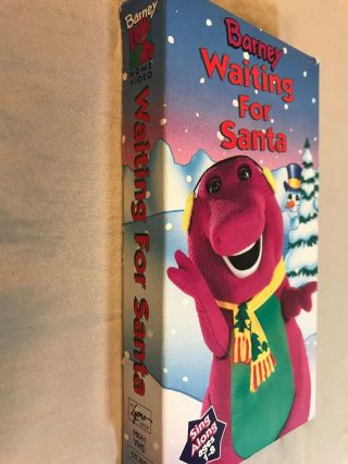 Barney Waiting For Santa Christmas VHS Vintage 1992 White Cassette Tape 4