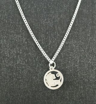 Vintage Italian Leo Zodiac Pendant & Sterling Silver Necklace Hallmarked