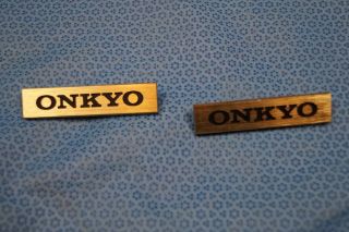 Onkyo Speaker Grill Badge Emblem Logos 2.  25 " Long