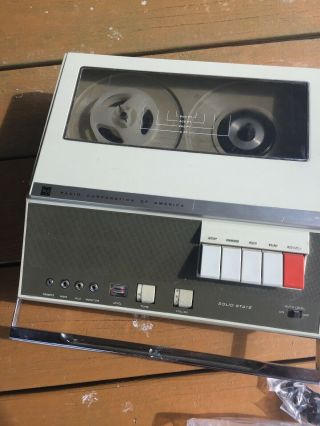 Vintage Portable Reel To Reel Tape Recorder Rca Yjs - 13j 1/4 " No Cord