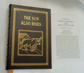 1990,  The Sun Also Rises By Ernest Hemingway,  Easton Press Leather W/notes,  Ln