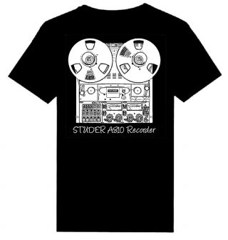 Studer A810 Reel Tape Recorder Print Heavy Weight T - Shirts S - 5xl