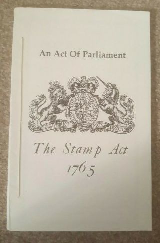 Rare String Bound The Stamp Act Of 1765 An Act Of Parliament American Revolution
