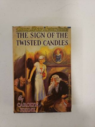Nancy Drew 9: Sign Of The Twisted Candles,  Thick Blue 1933 Text W/duatjacket