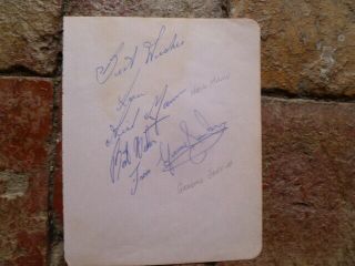 Footballers Neil Mann & Graeme Jenkins Signed Vintage Autograph Page