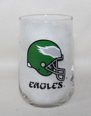 Vintage Nfl " Philadelphia Eagles Football Helmet " 12 Oz Glass
