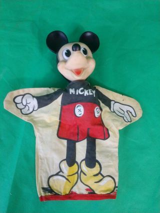 Vintage Mickey Mouse Hand Puppet Toy Vintage Gund Walt Disney
