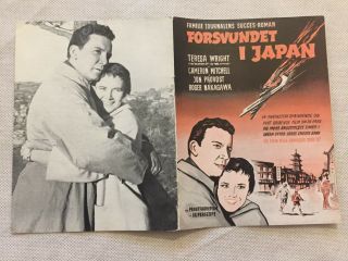 Escapade in Japan Teresa Wright Cameron Mitchell Vtg 1957 Danish Movie Program 2