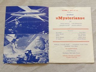 The Mysterians Kenji Sahara Yumi Shirakawa Vtg 1957 Danish Movie Program 3