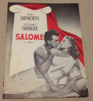 Salome Rita Hayworth Stewart Granger 1953 Old Danish Vtg Movie Program