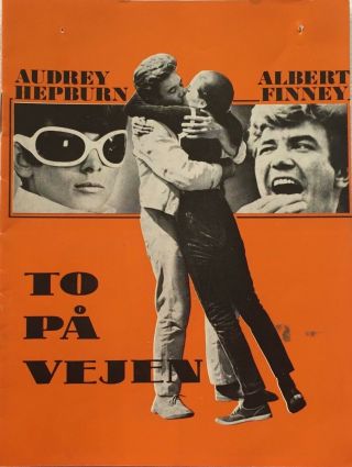 Two For The Road Audrey Hepburn Albert Finney Vtg Old 1967 Danish Movie Program