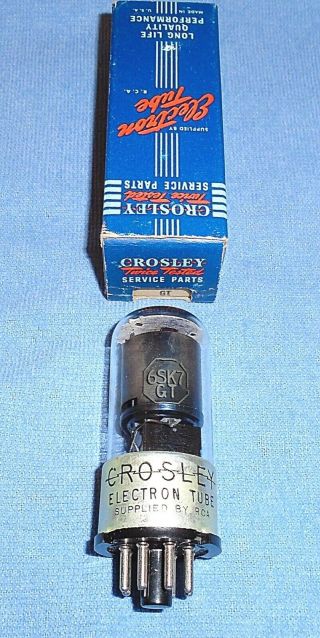 1 Nos Crosley 6sk7 - Gt Vacuum Tube For Seeburg Jukeboxes & Am Radio Receivers