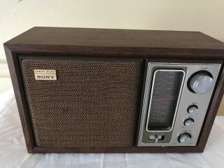 Vintage Sony Fidelity Sound Transistor Am/fm Table Radio Model Icf - 9650w