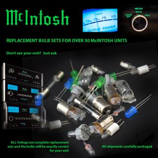 Mcintosh Replacement Bulbs - Complete Set For Mc502 Ma6200 - 9 Bulbs