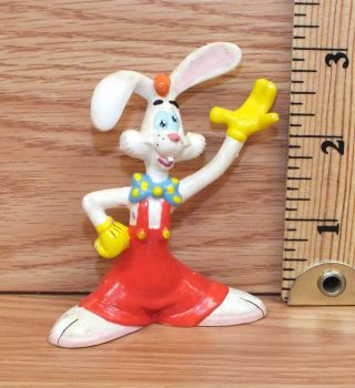 Vintage Disney / Amblin 1987 " Roger Rabbit Waving " Pvc Figure Only Read