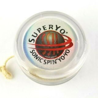 Vintage Superyo Sonic Spin Yoyo - Yo - Yo Clear Toy 1990 